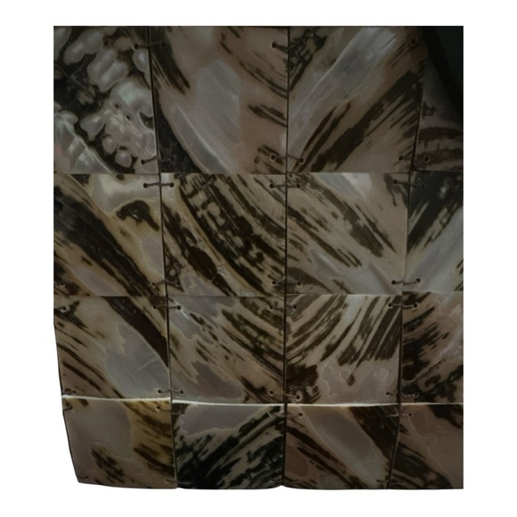 TICO Collection Shell Tile Handbag | Brown Tortoiseshell Look | Vintage Style - Picture 3 of 7